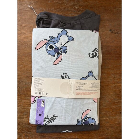Disney Stitch & Angel Pajama Set XL NWT Primark Lounge Set - Picture 4 of 5